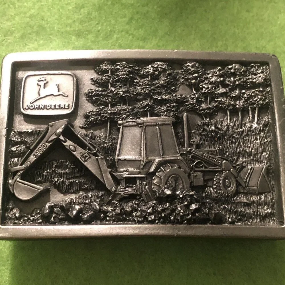 John Deere 1995 Limited Edition Dubuque Works Backhoe Loader Belt Buckle